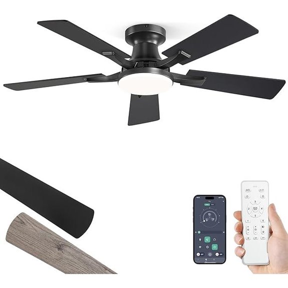 ZMISHIBO 42 Ceiling Fan with Light and Remote