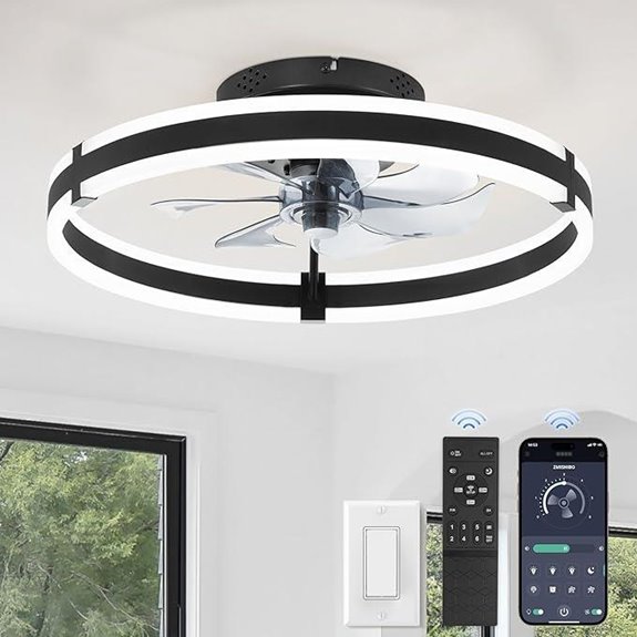 ZMISHIBO Ceiling Fan with Lights and Remote