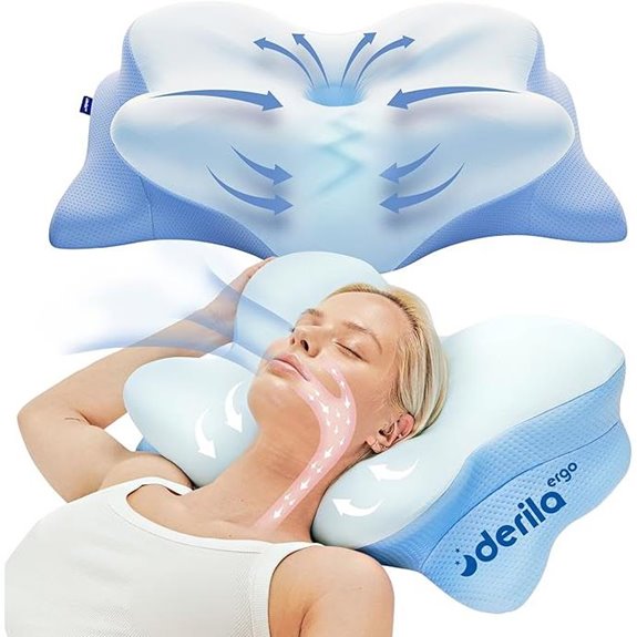 Derila Cervical Neck Pillow for Sleep and Comfort