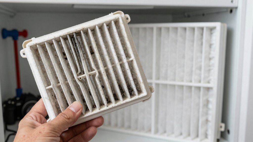 check for dirt and airflow