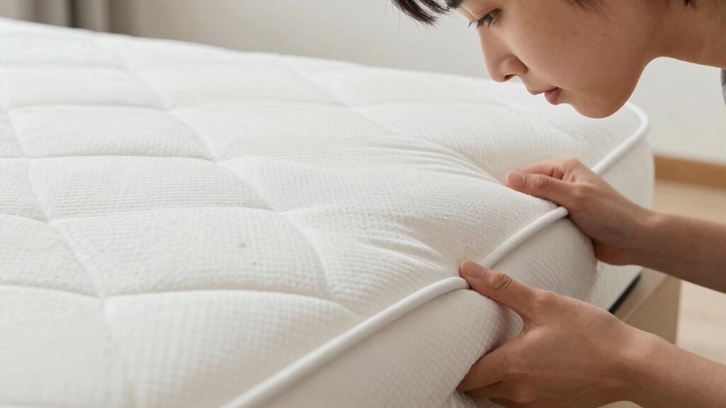 check for odors and moisture