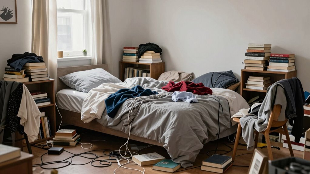 clutter free bedroom promotes health