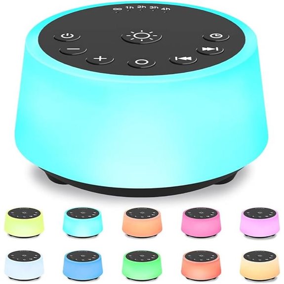 Color Noise Sound Machine with Night Light and Sounds