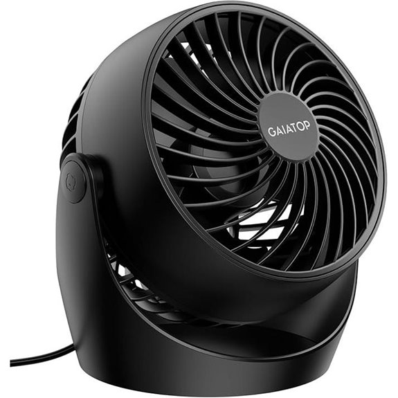 Gaiatop 5-Inch Portable Desk Fan with 3 Speeds
