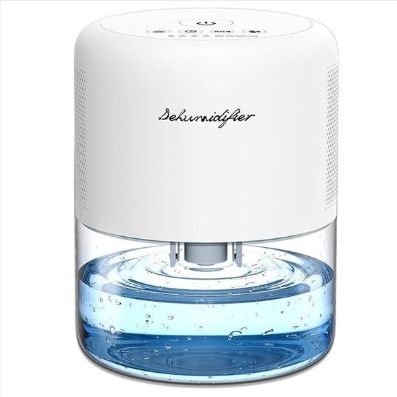 Portable Small Dehumidifier with Auto Shutoff and Lights