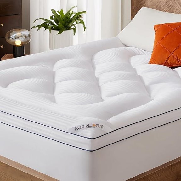 BEDLORE King Mattress Topper with Cooling Deep Pockets