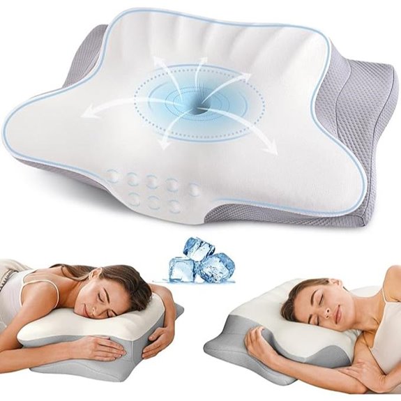 Ergonomic Cervical Neck Pillow with Cooling Cover