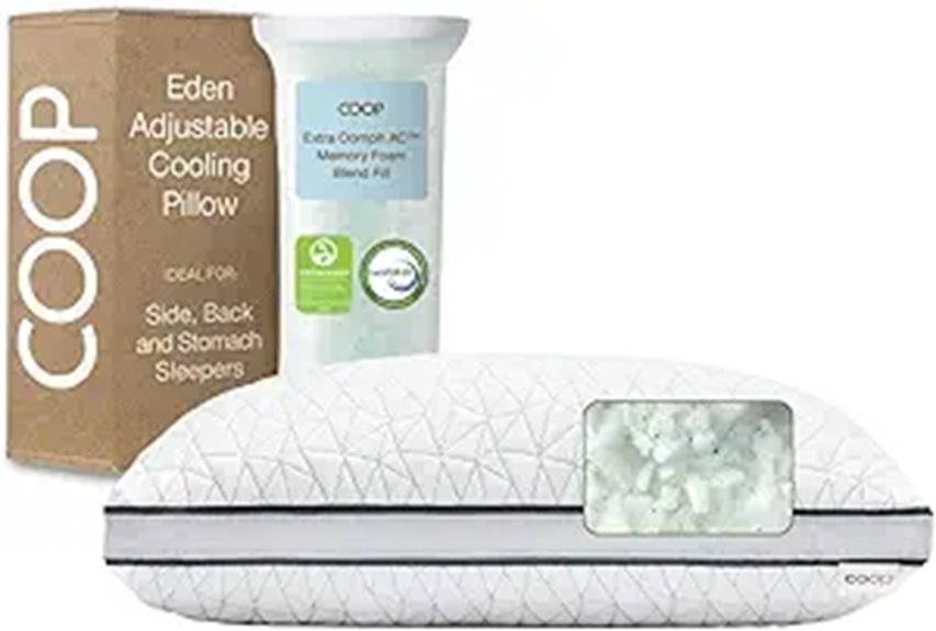 Coop Eden Queen Bed Pillow with Cooling Gel