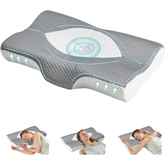 Smug Cervical Neck Pillow with Cooling Memory Foam