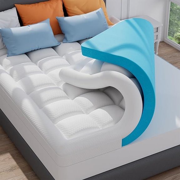 ELEMUSE Cooling Memory Foam Mattress Topper (Full)