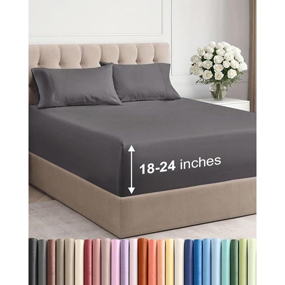 Deep Pocket Queen Sheet Set with Cooling Comfort