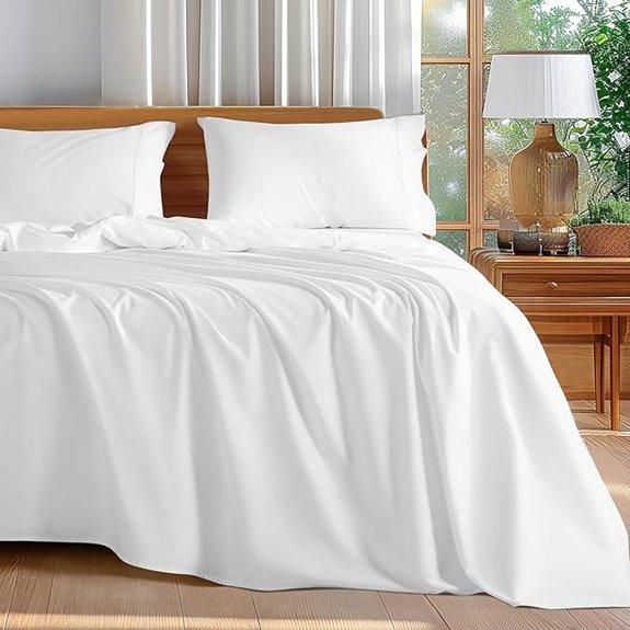 Shilucheng 100% Cotton Queen Sheets Set 4-Piece