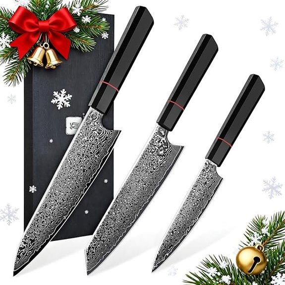 TIVOLI Damascus Kitchen Knife Set (3pcs)