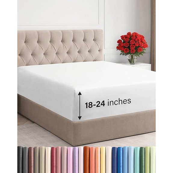 Deep King Fitted Sheet with Extra Deep Pockets