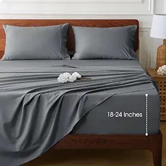 HYPREST Queen Deep Pocket Cotton Sheet Set