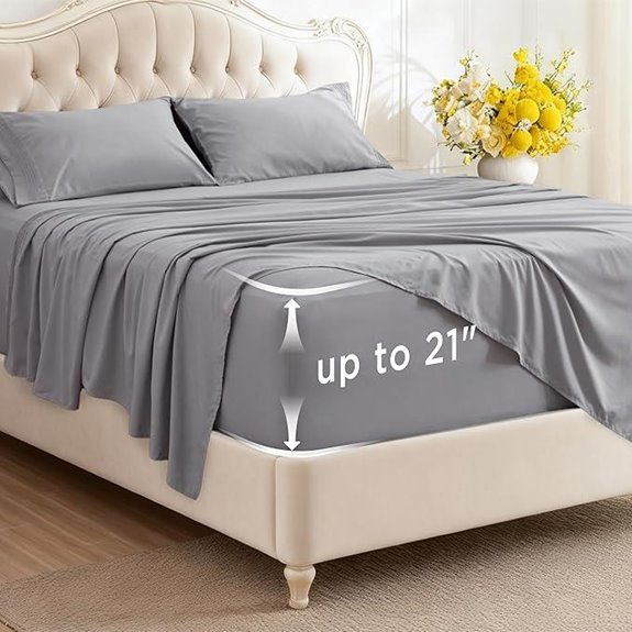 Bedsure Deep Pocket Queen Sheet Set (4 Pieces)