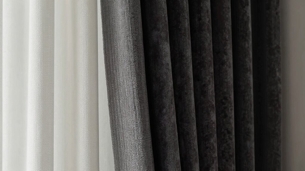 dense fabric and acoustic foam