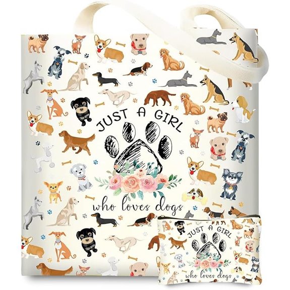 Dog Lover Reusable Grocery Beach Shopping Bag