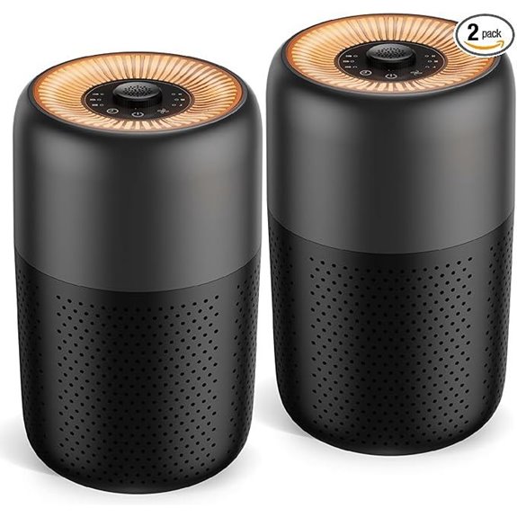 YARIKI Dual Air Purifiers with Aromatherapy Nightlight