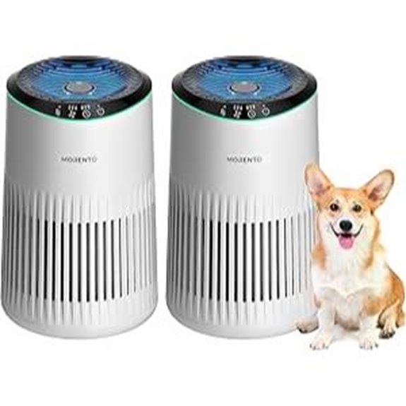2 Pack Bedroom Air Purifiers with Sleep Mode