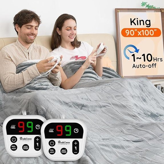 Mia&Coco King Electric Heated Blanket with Dual Control