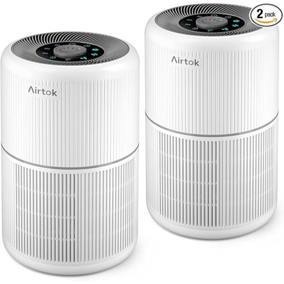 2-Pack Air Purifiers with HEPA Filter for Home