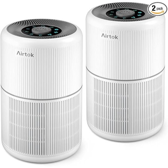 2-Pack Home Air Purifiers with True HEPA Filters