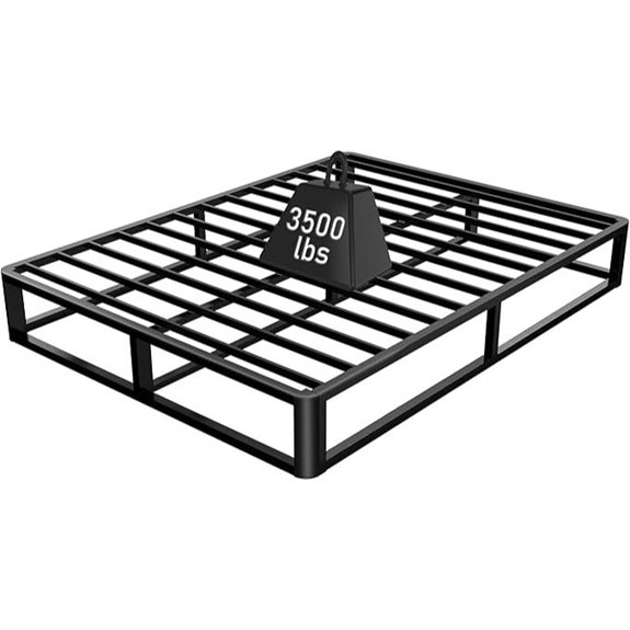 Heavy Duty 10-Inch Metal Bed Frame with Steel Slats