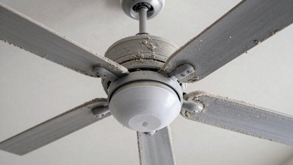 dust buildup impairs fan performance
