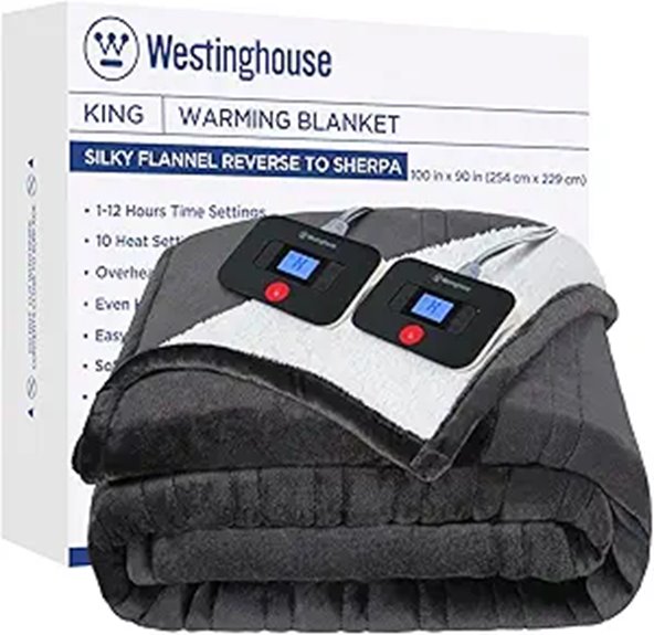 Westinghouse King Electric Heated Blanket with 10 Levels