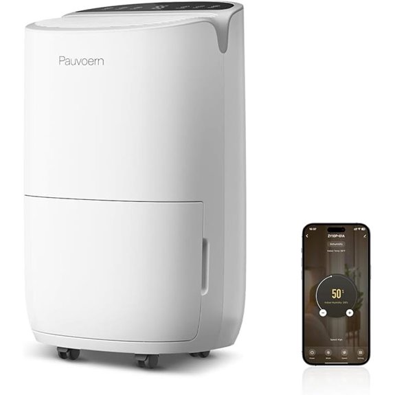 Energy Star Smart Dehumidifier for Home & Bedroom