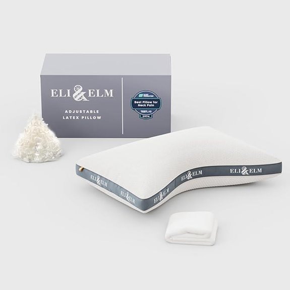 Eli & Elm Ergonomic Side Sleeper Pillow with Cover