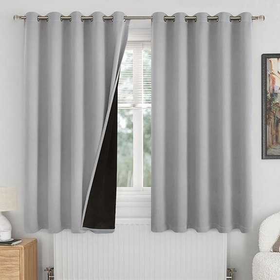 Extra Wide Blackout Curtains for Bedroom (2 Panels)