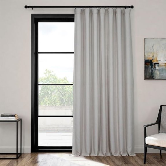HPD Faux Linen Curtains for Living Room (1 Panel)
