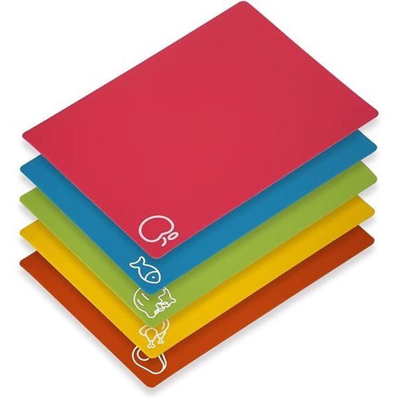 Flexible BPA-Free Cutting Boards Set of 5