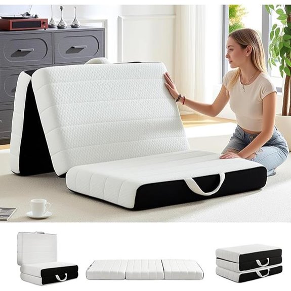 Foldable Twin Memory Foam Mattress with Cover