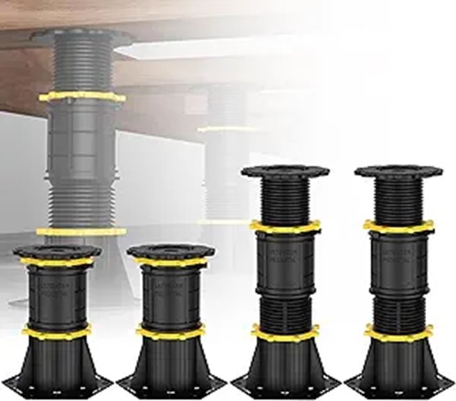 Adjustable Bed Support Legs (4 Pack)