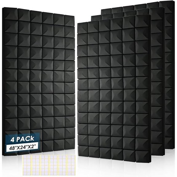 4 Pack Acoustic Soundproof Foam Panels