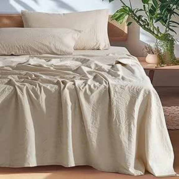 SONORO KATE French Linen Bed Sheets (Full 4 pcs)