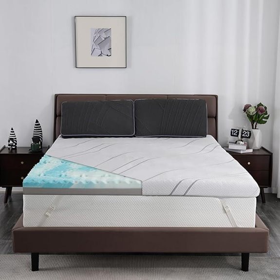 Firm Queen Mattress Topper with Gel+Bamboo Foam