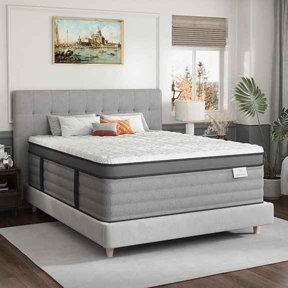 Onlylucky Queen Mattress with Gel Foam & Pocket Springs