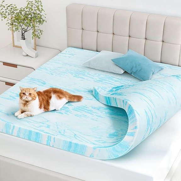 NEWBULIG Memory Foam Mattress Topper King Gel-Infused