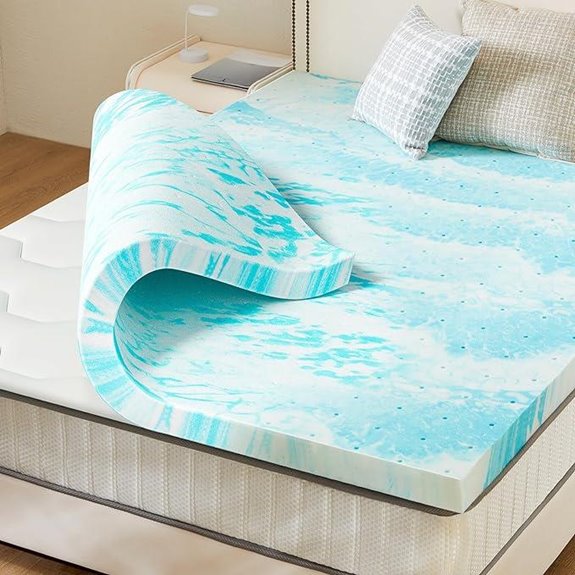 Sweetcrispy King Mattress Topper with Gel Foam Ventilation