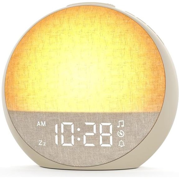 Sunrise Alarm Clock with Soothing Sounds and Light