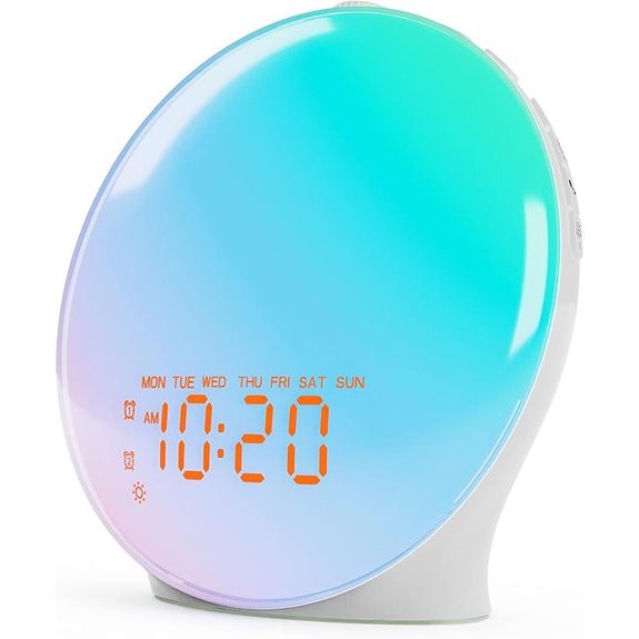 Wake Up Light Alarm Clock with Nightlights and FM Radio