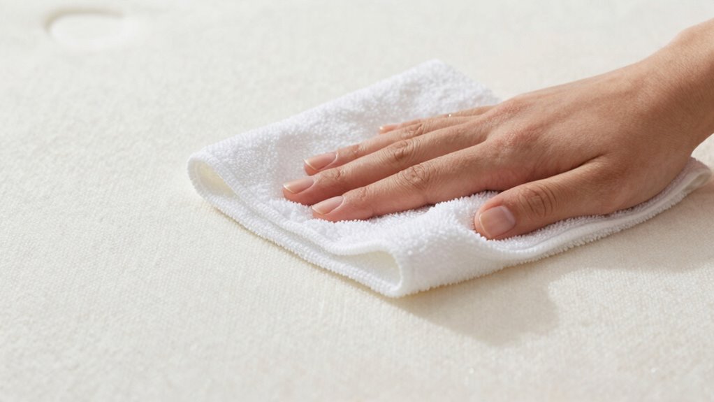 gently blot to absorb