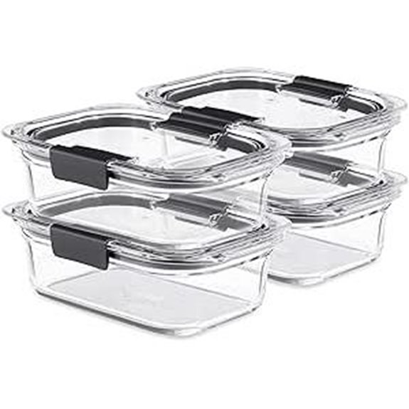 Rubbermaid Brilliance Glass Food Storage Containers (Set of 4)