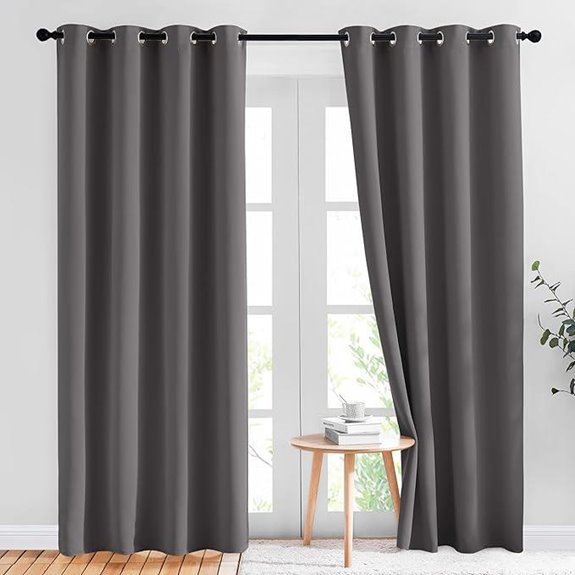 NICETOWN Gray Blackout Curtains for Bedroom 2 Panels