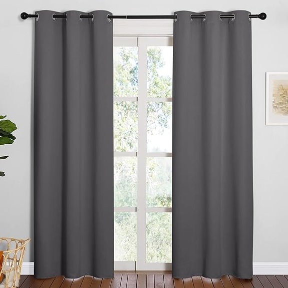 NICETOWN Blackout Curtains 84 Long Grey 2 Panels