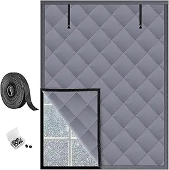 TECUUL Winter Window Insulation Kit Gray Oxford Fabric